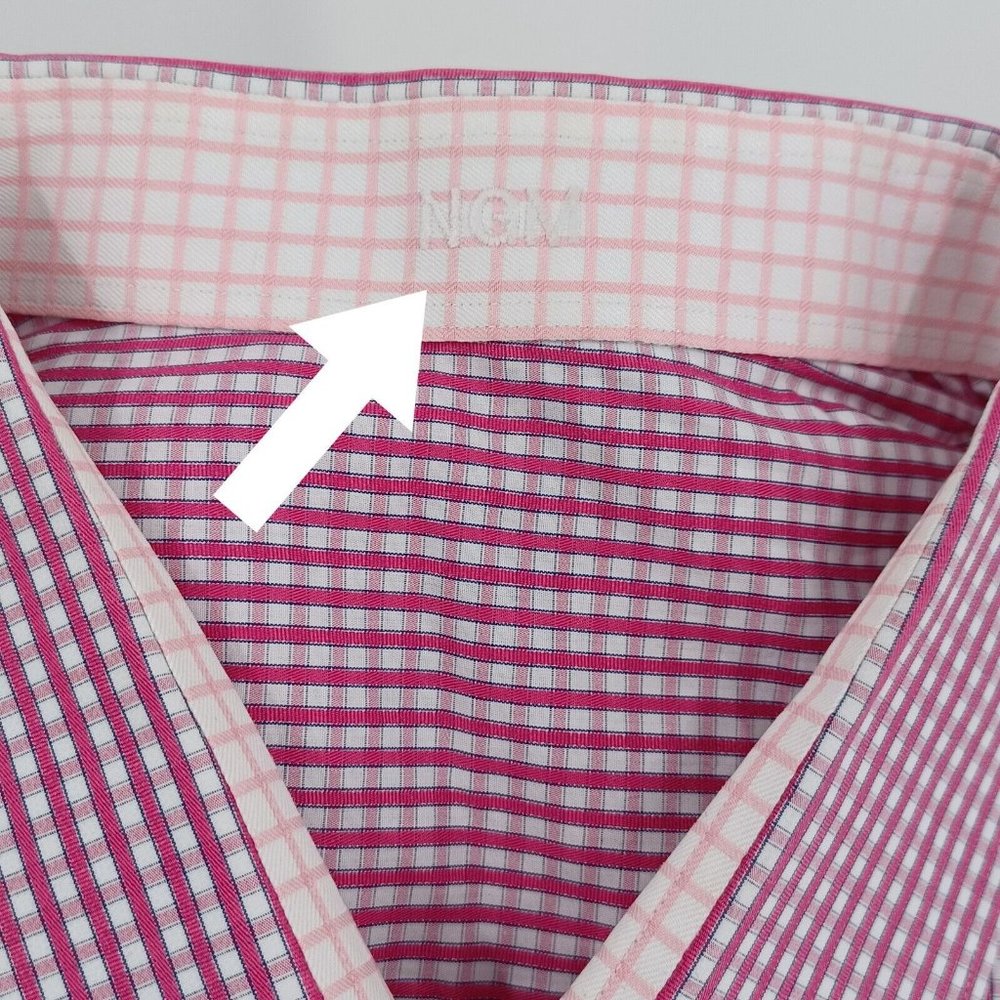 J. HILBURN XL 48in Chest Multi Plaid Button Up Down Shirt Collard Dress Business - Picture 5 of 16